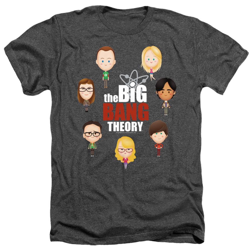 Big Bang Theory Emojis Men's 30/1 Heather 60 40 Poly Short-Sleeve T-Shirt