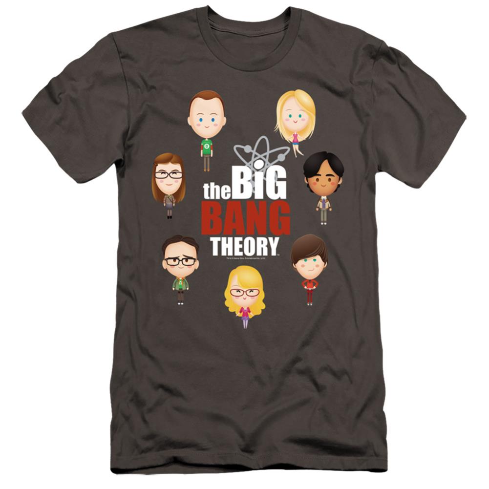 Big Bang Theory Emojis Men's Ultra-Soft 30/1 Cotton Slim Short-Sleeve T-Shirt