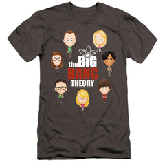 Big Bang Theory Emojis Men's Ultra-Soft 30/1 Cotton Slim Short-Sleeve T-Shirt