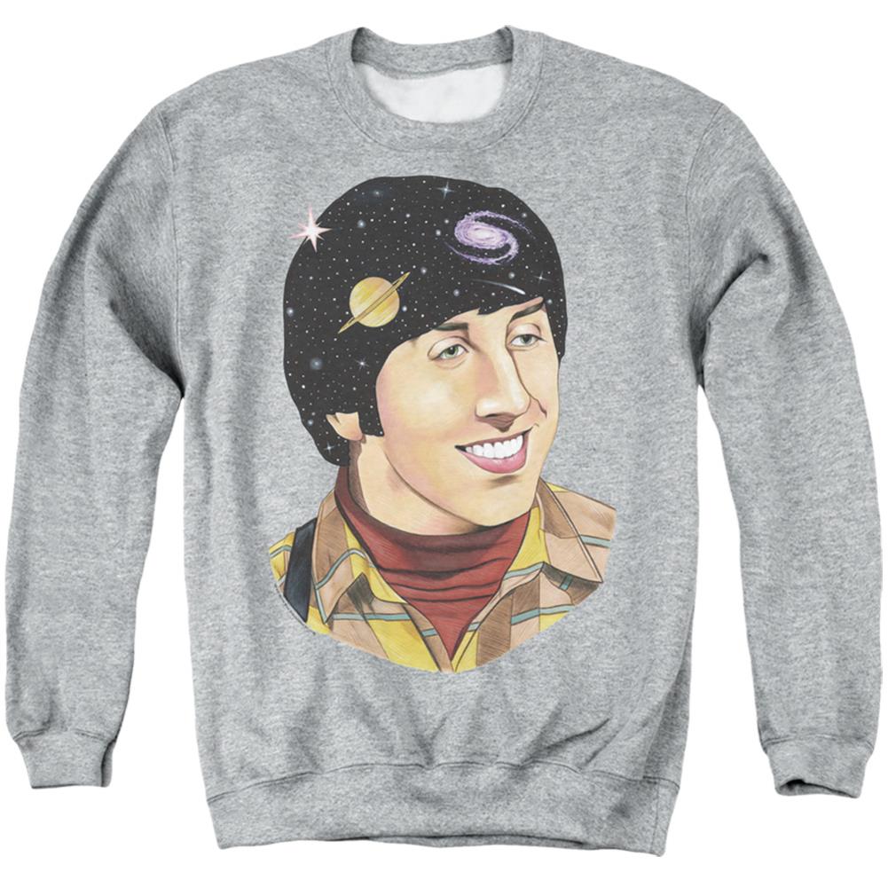Big Bang Theory Howard Space Men's Crewneck 50 50 Poly Long-Sleeve T-Shirt