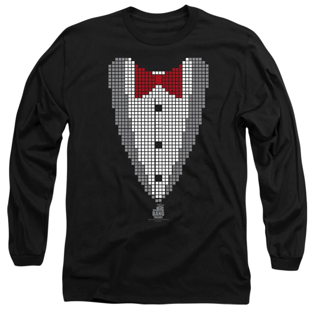 Big Bang Theory Pixelated Tux Men's 18/1 Cotton Long-Sleeve T-Shirt