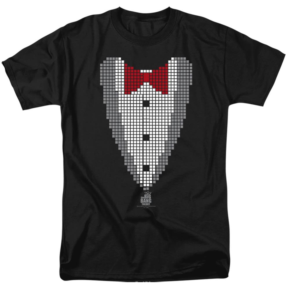 Big Bang Theory Pixelated Tux Men's 18/1 Cotton Short-Sleeve T-Shirt