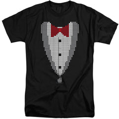 Big Bang Theory Pixelated Tux Men's 18/1 Tall Cotton Short-Sleeve T-Shirt