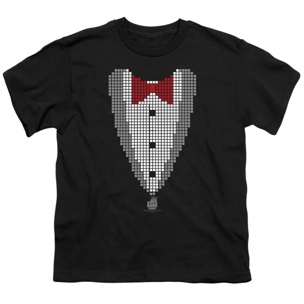 Big Bang Theory Pixelated Tux Youth 18/1 100% Cotton Short-Sleeve T-Shirt