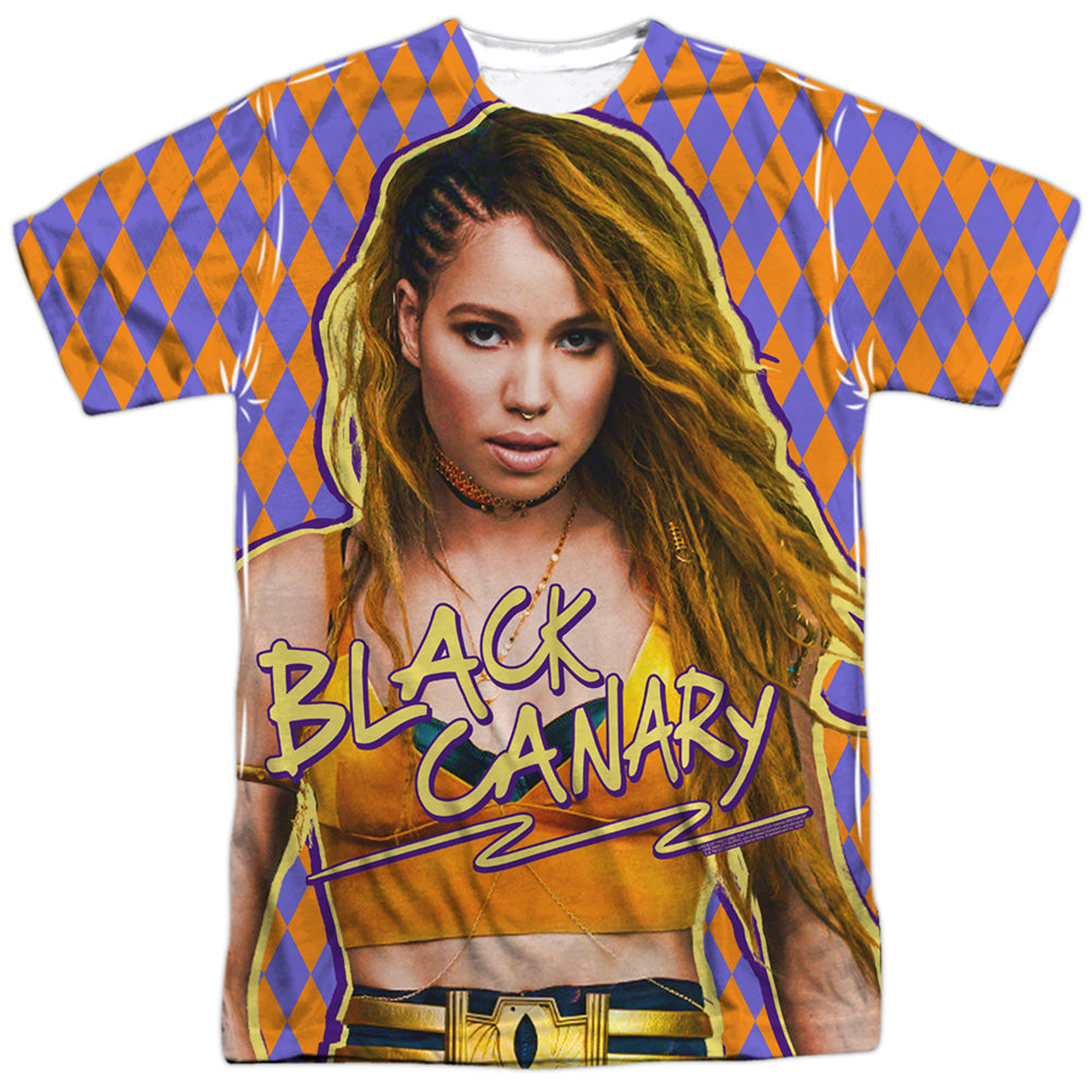 Birds Of Prey Black Canary Men's Regular Fit Polyester Short-Sleeve T-Shirt