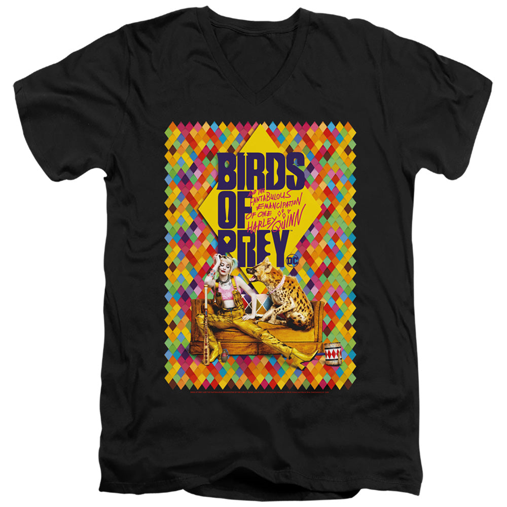 Birds Of Prey Couch Men's 30/1 Cotton Slim V-Neck T-Shirt