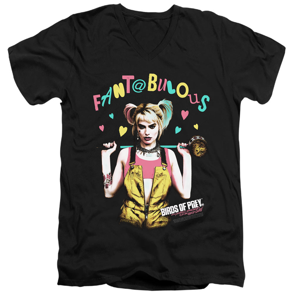 Birds Of Prey Fantabulous Men's 30/1 Cotton Slim V-Neck T-Shirt