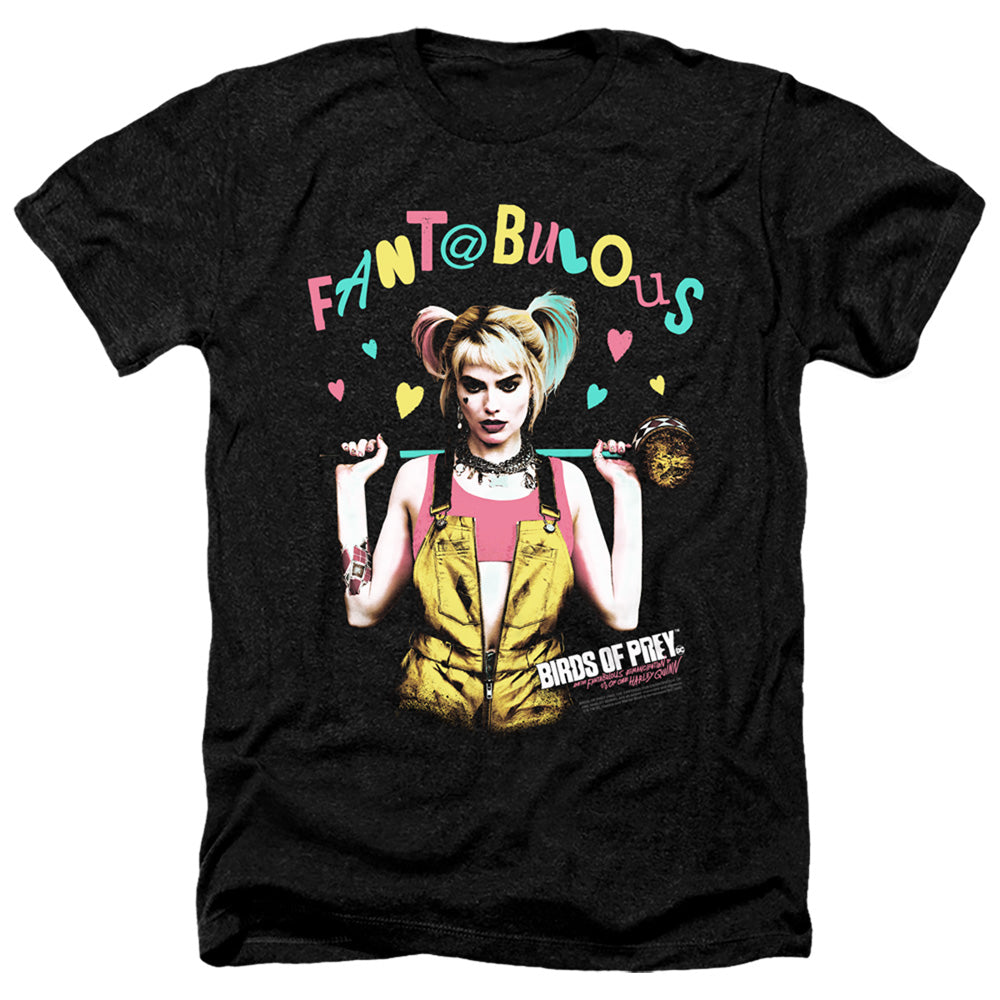 Birds Of Prey Fantabulous Men's 30/1 Heather 60 40 Poly Short-Sleeve T-Shirt