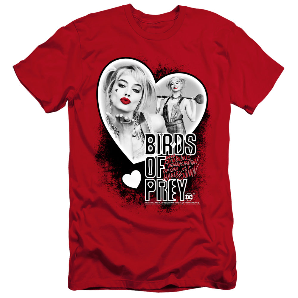 Birds Of Prey Heart Harley Men's Ultra-Soft 30/1 Cotton Slim Short-Sleeve T-Shirt