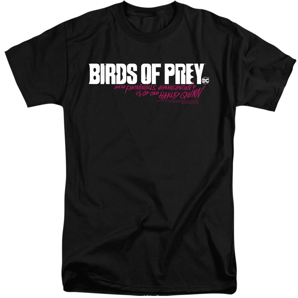 Birds Of Prey Horizontal Logo Men's 18/1 Tall Cotton Short-Sleeve T-Shirt