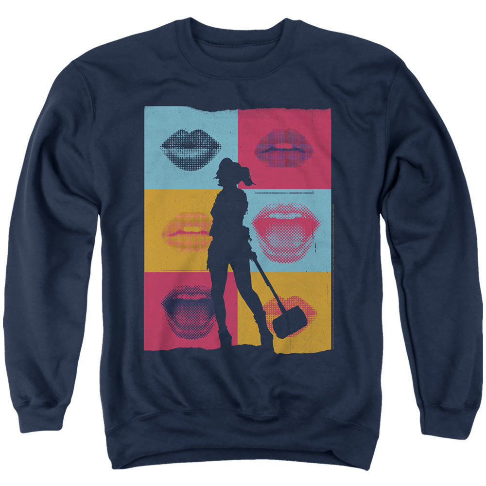Birds Of Prey Lips Men's Crewneck 50 50 Poly Long-Sleeve T-Shirt