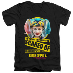 Birds Of Prey Scared Of Men's 30/1 Cotton Slim V-Neck T-Shirt