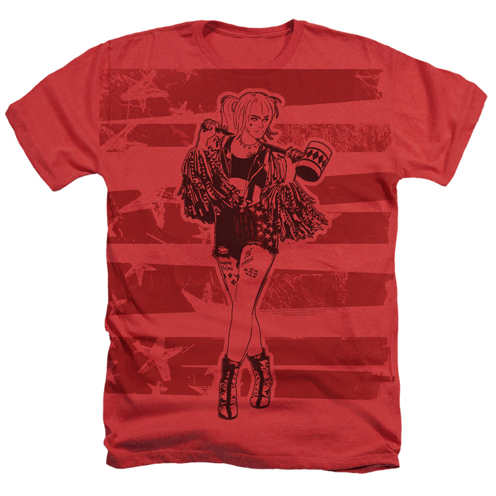 Birds Of Prey Stripes Men's 30/1 Cotton Poly SS Heather T