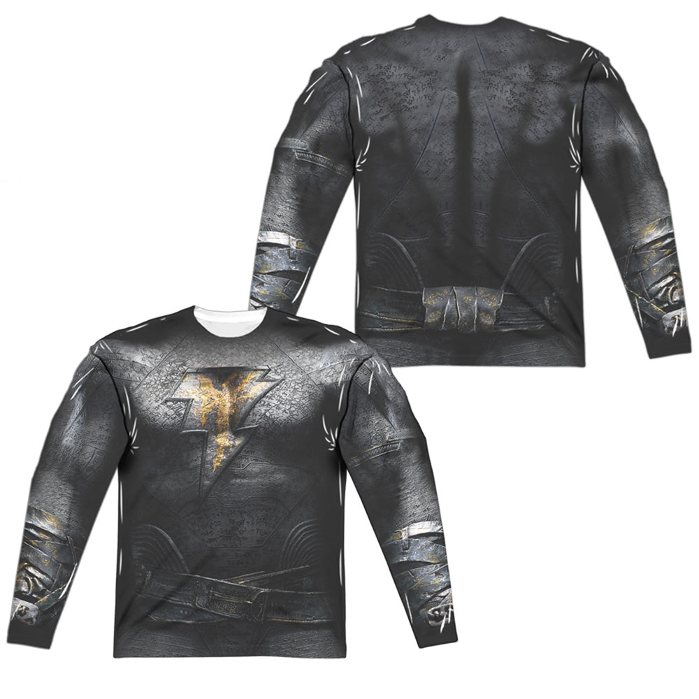 Black Adam Outfit Men's Regular Fit Polyester Long-Sleeve T-Shirt