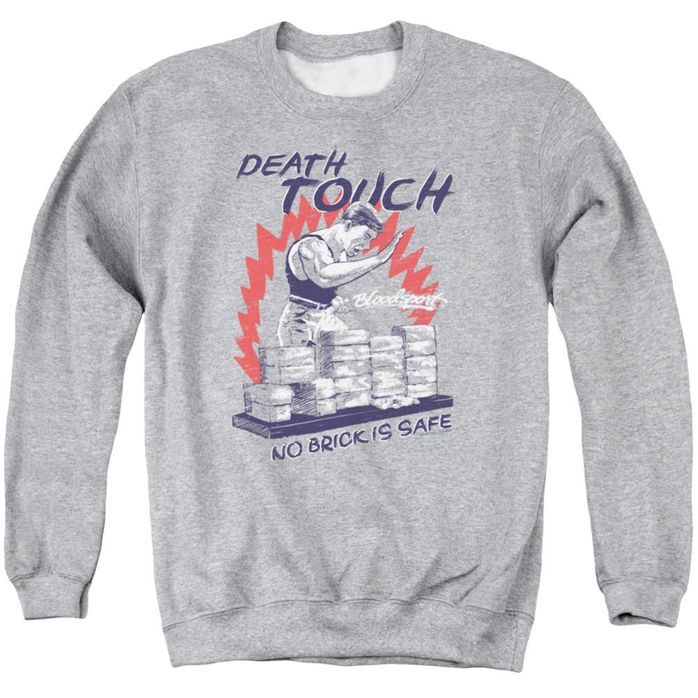 Bloodsport Death Touch Men's Crewneck 50 50 Poly Long-Sleeve T-Shirt