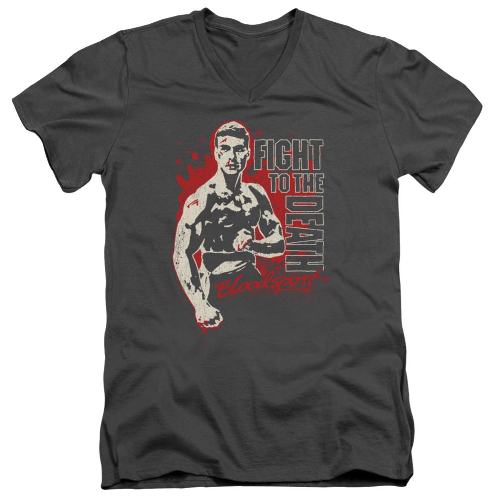 Bloodsport To The Death Men's 30/1 Cotton Slim V-Neck T-Shirt
