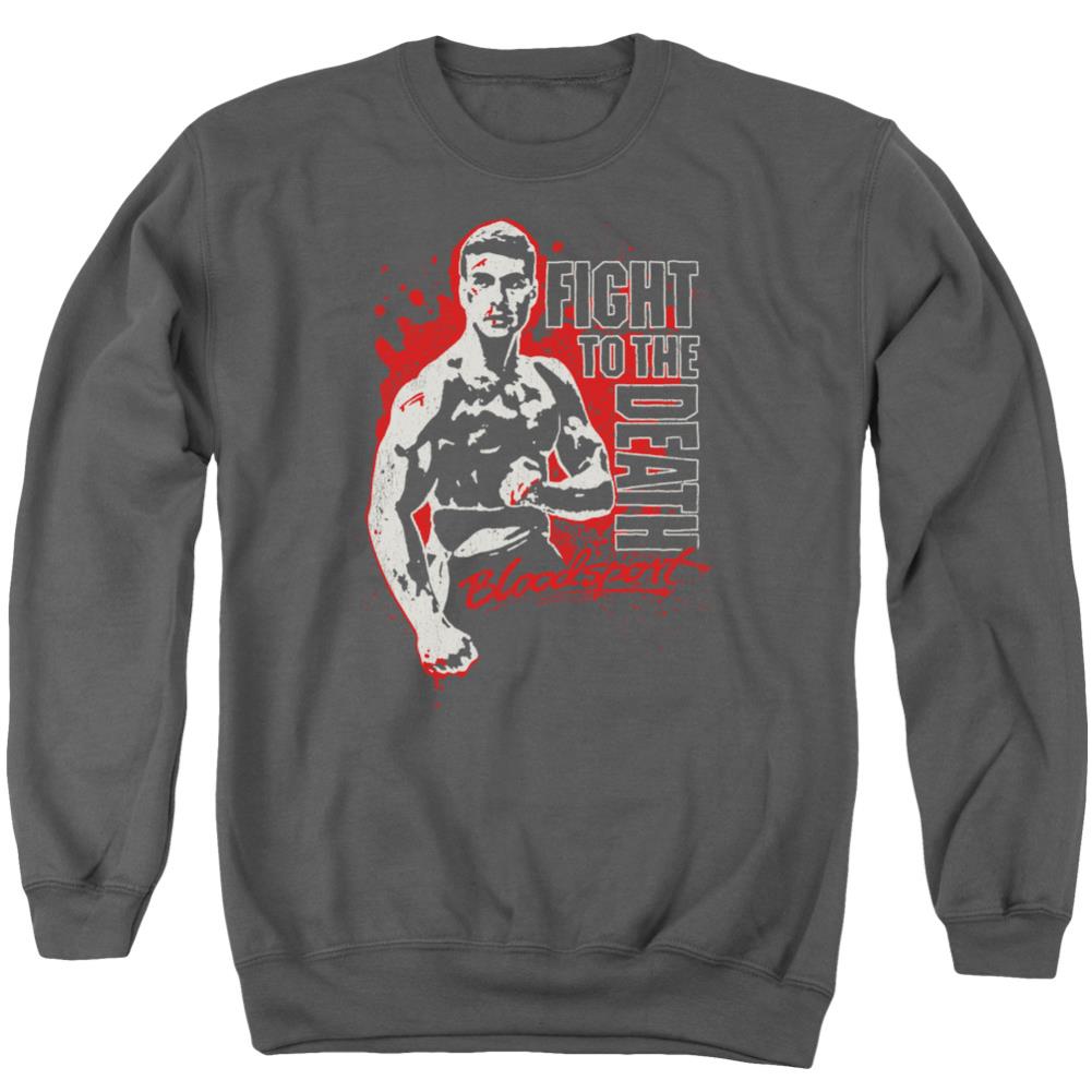 Bloodsport To The Death Men's Crewneck 50 50 Poly Long-Sleeve T-Shirt
