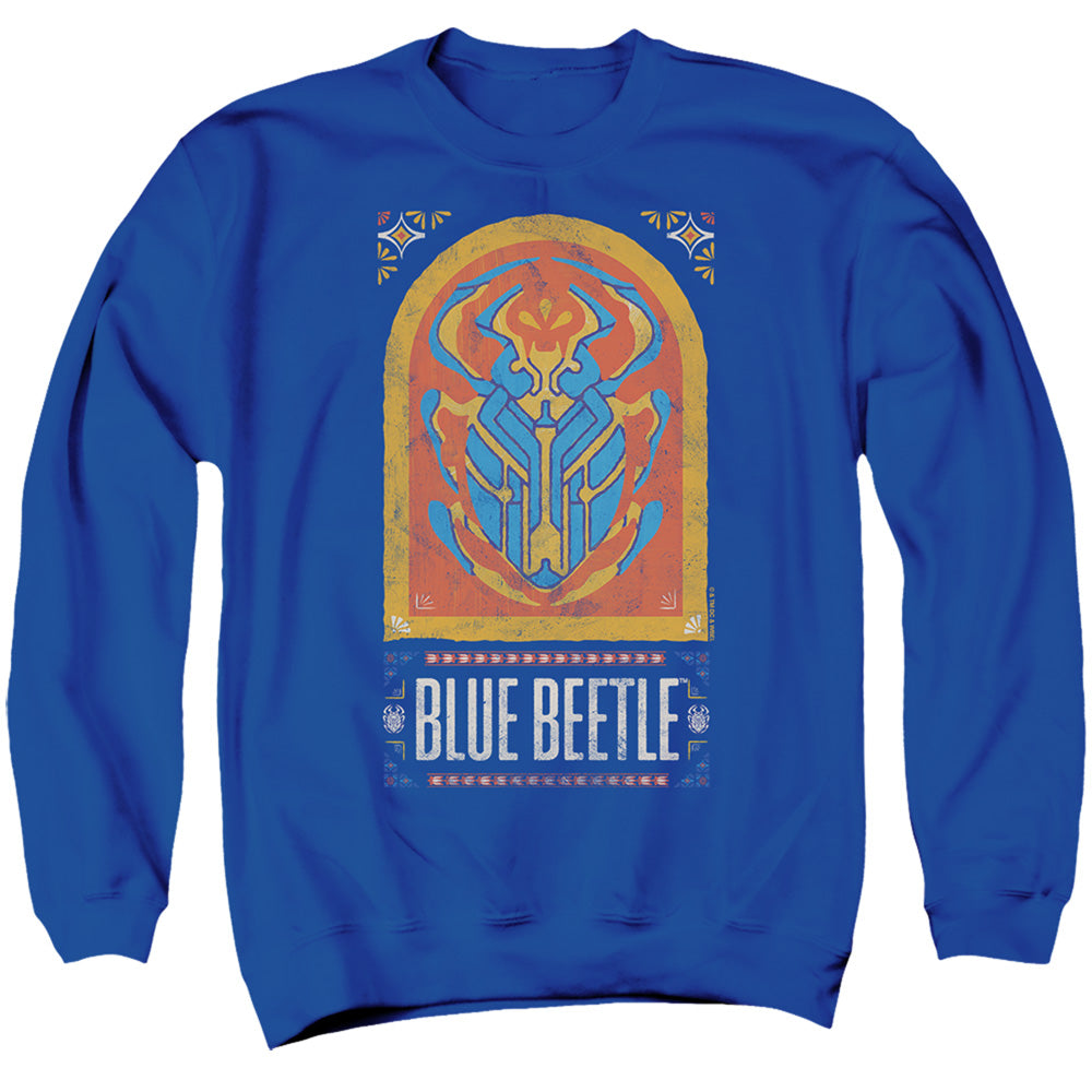 Blue Beetle Archway Men's Crewneck 50 50 Poly Long-Sleeve T-Shirt