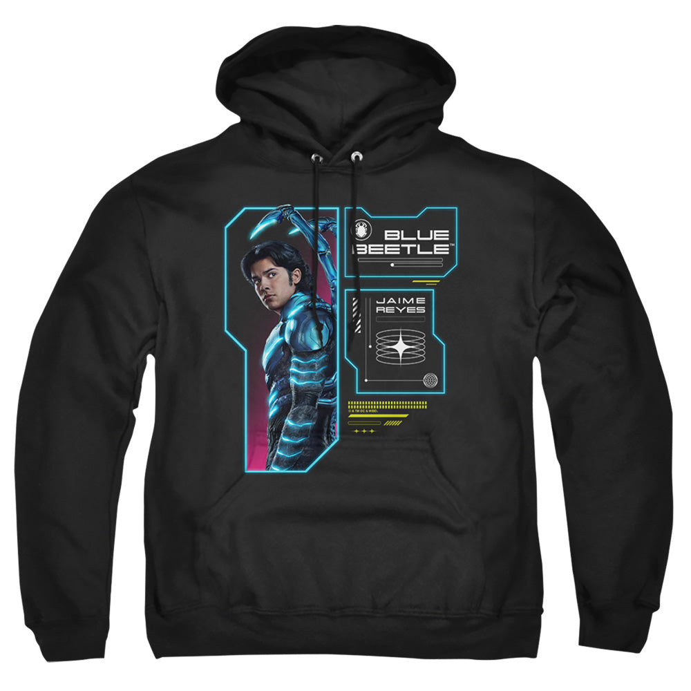 Blue Beetle Data Read Out Men's Pull-Over 75 25 Poly Hoodie