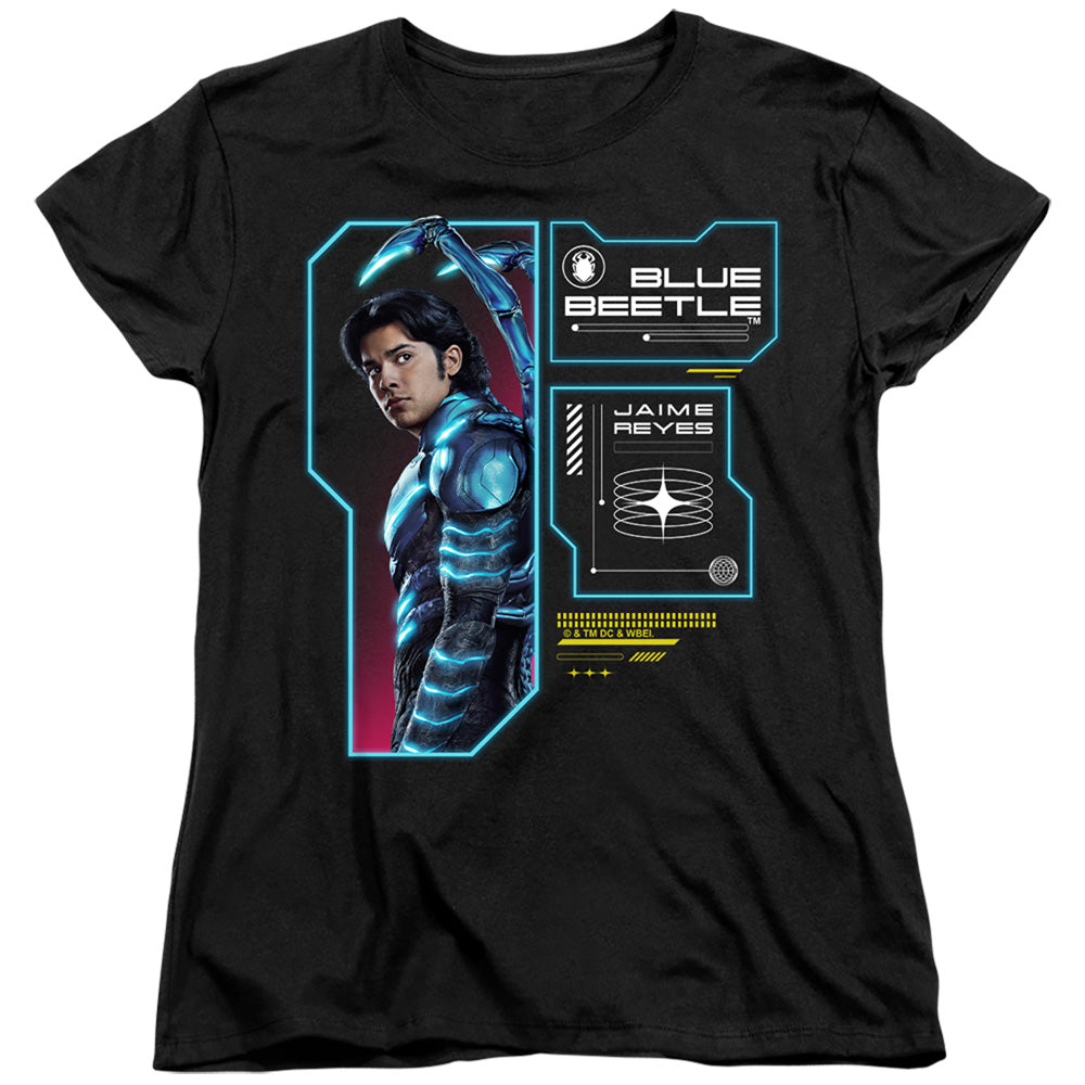Blue Beetle Data Read Out Women's 18/1 Cotton Short-Sleeve T-Shirt