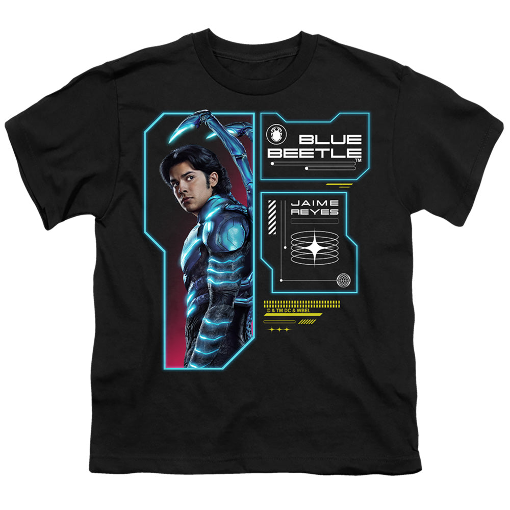Blue Beetle Data Read Out Youth 18/1 100% Cotton Short-Sleeve T-Shirt