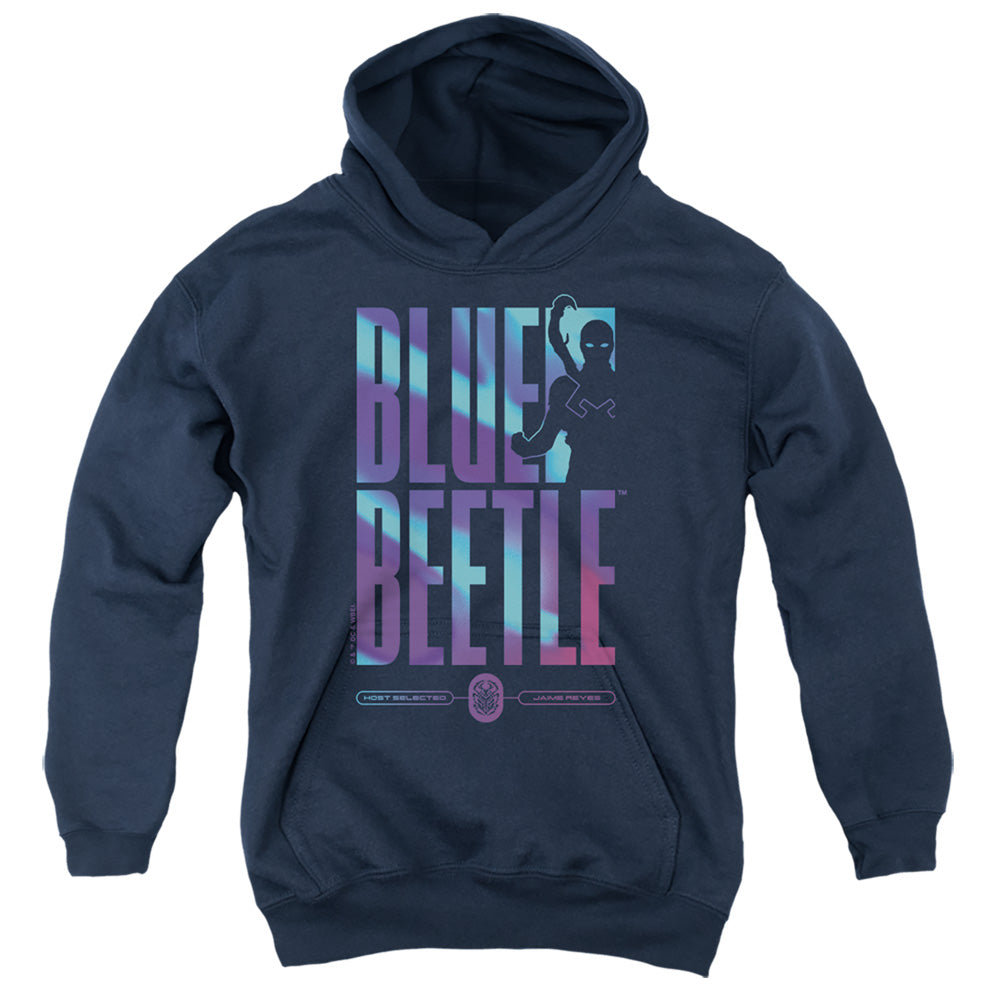 Blue Beetle Hero Host Youth Cotton Poly Pull-Over Hoodie