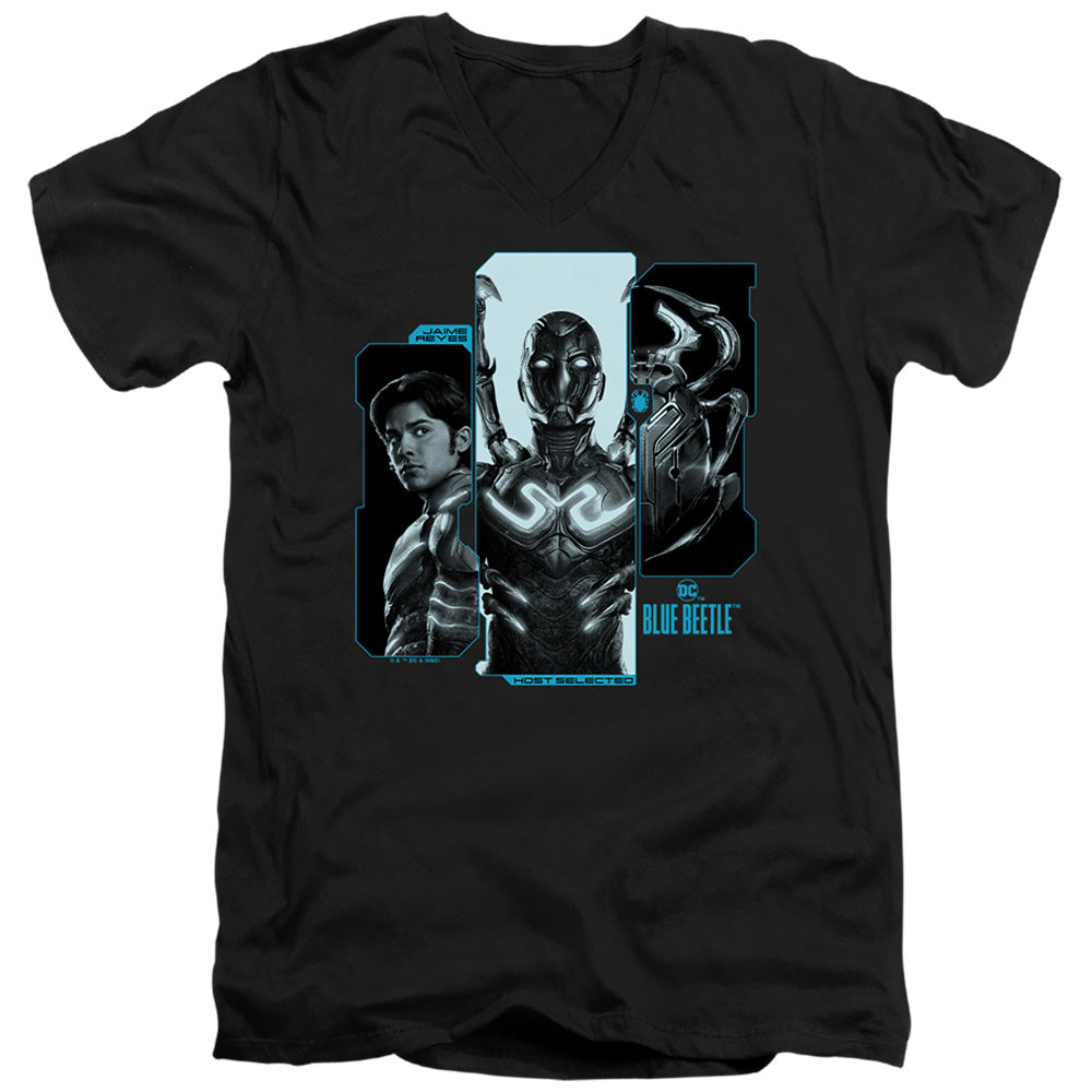 Blue Beetle Host Reyes Men's 30/1 Cotton Slim V-Neck T-Shirt