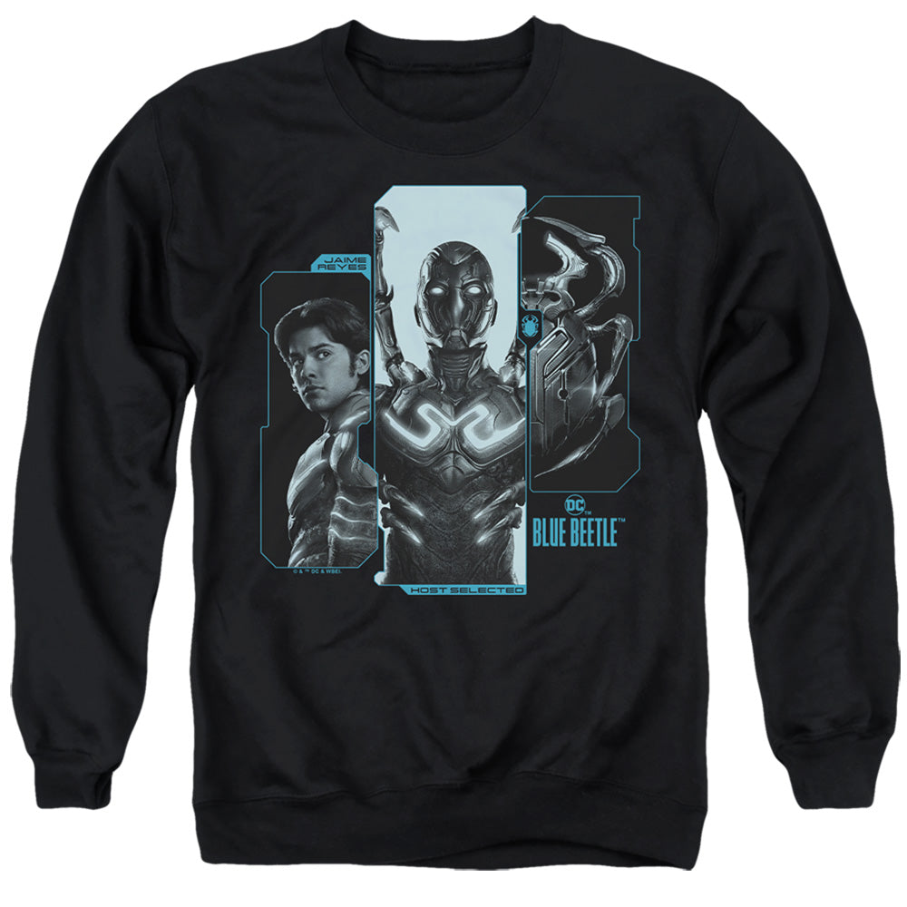 Blue Beetle Host Reyes Men's Crewneck 50 50 Poly Long-Sleeve T-Shirt