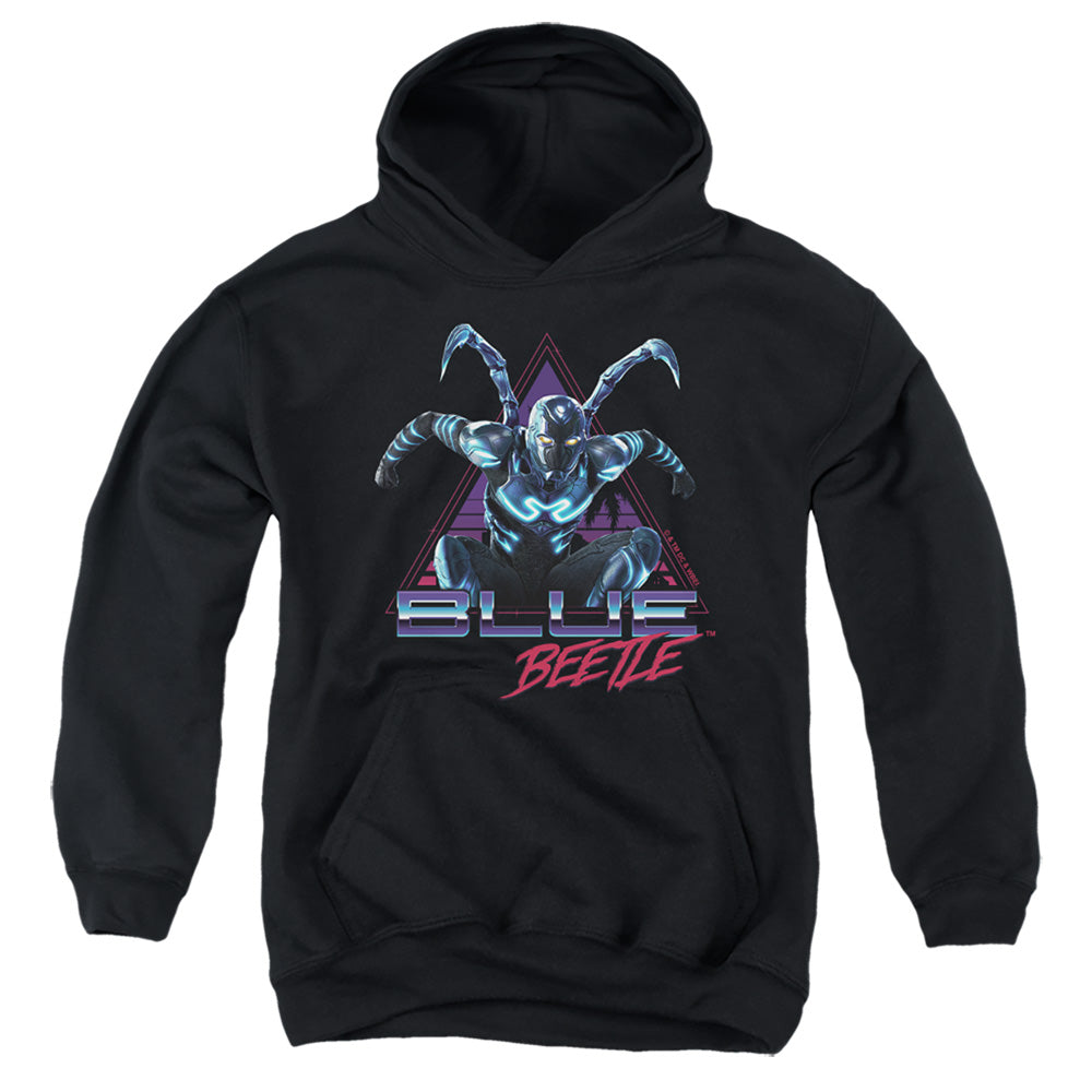 Blue Beetle Leaping Triangle Youth Cotton Poly Pull-Over Hoodie
