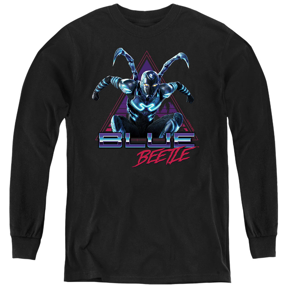 Blue Beetle Leaping Triangle Youth Long-Sleeve T-Shirt