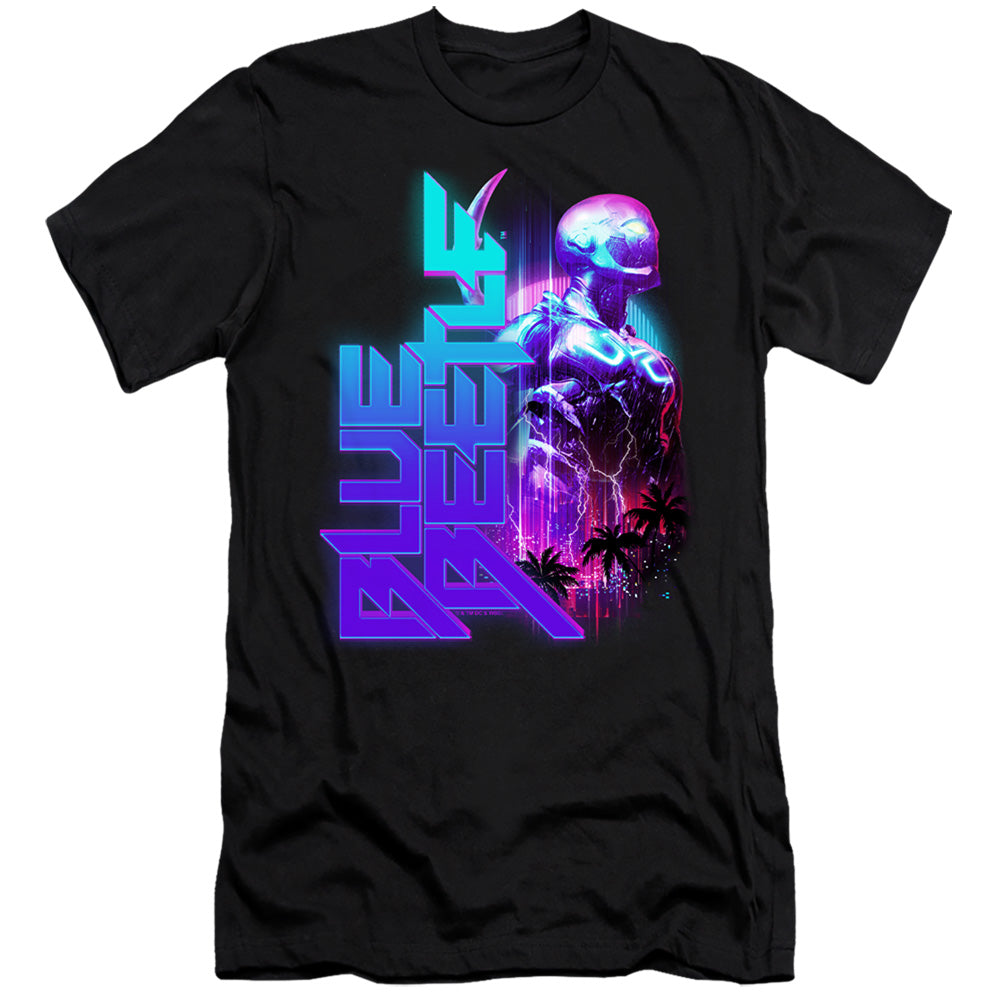 Blue Beetle Lightning Men's Ultra-Soft 30/1 Cotton Slim Short-Sleeve T-Shirt