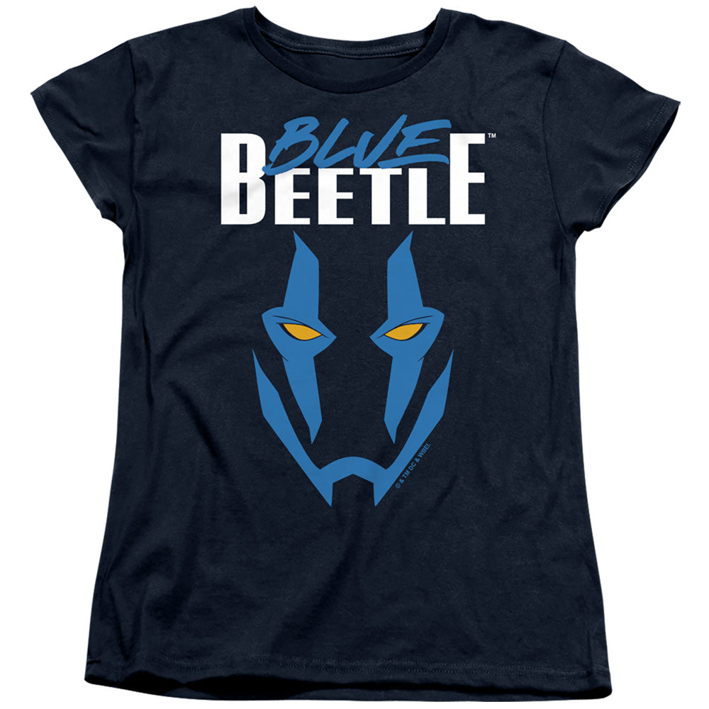 Blue Beetle Mask Women's 18/1 Cotton Short-Sleeve T-Shirt