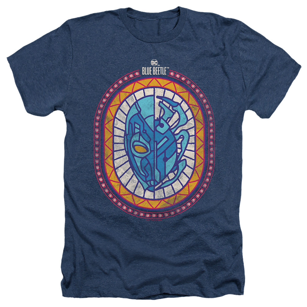 Blue Beetle Reyes Courage Men's 30/1 Heather 60 40 Poly Short-Sleeve T-Shirt