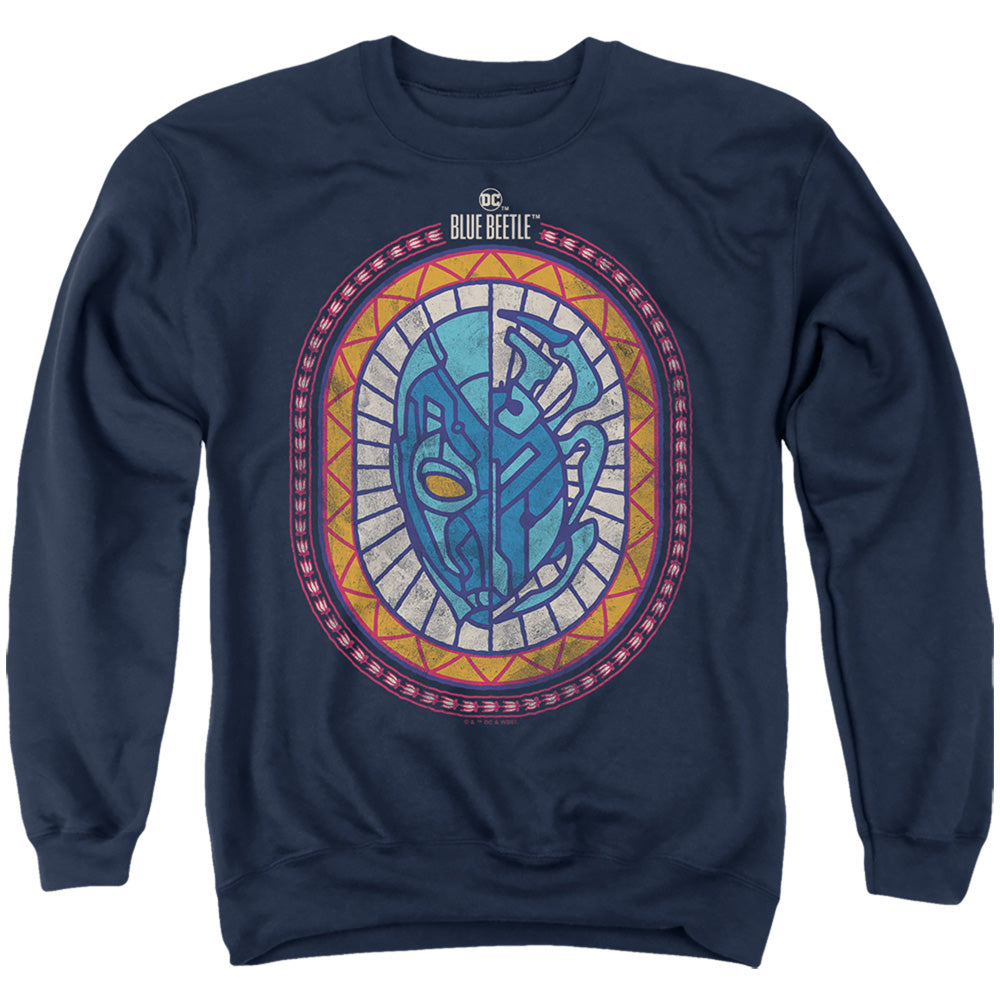 Blue Beetle Reyes Courage Men's Crewneck 50 50 Poly Long-Sleeve T-Shirt