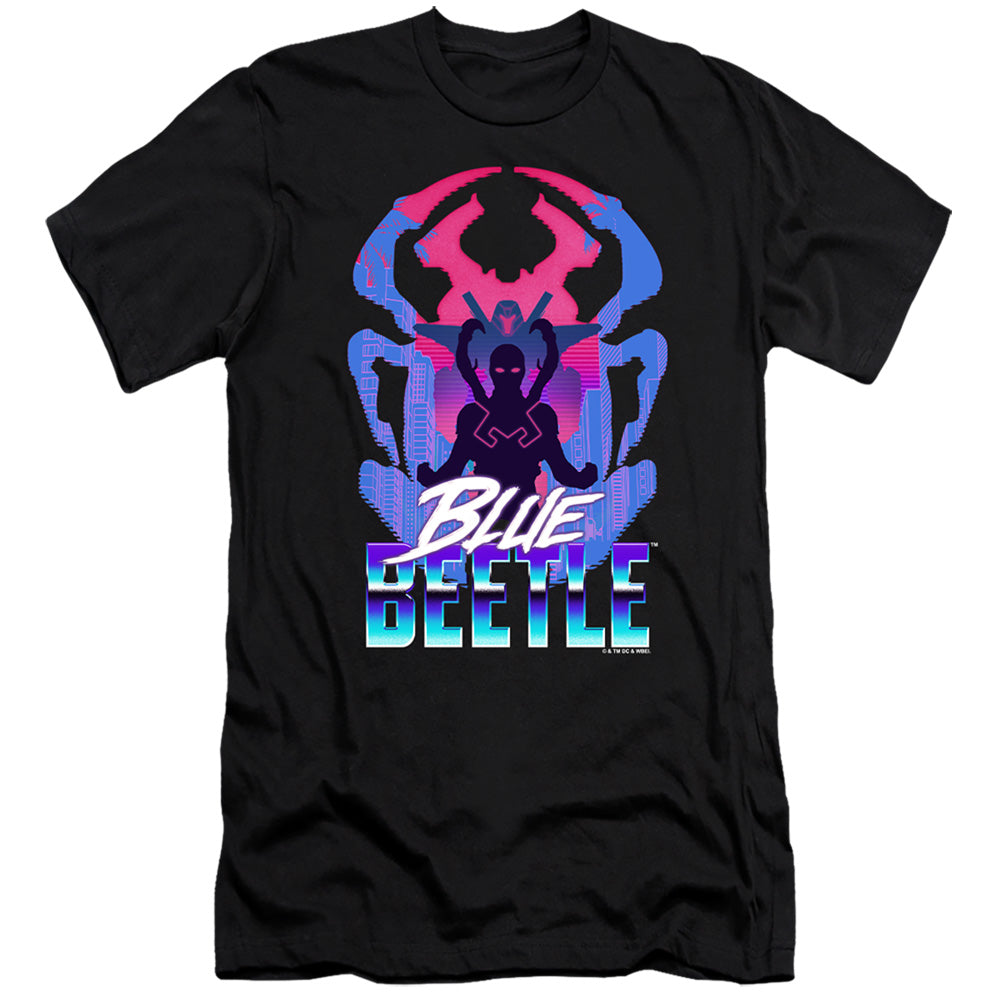 Blue Beetle Silhouette Men's Ultra-Soft 30/1 Cotton Slim Short-Sleeve T-Shirt