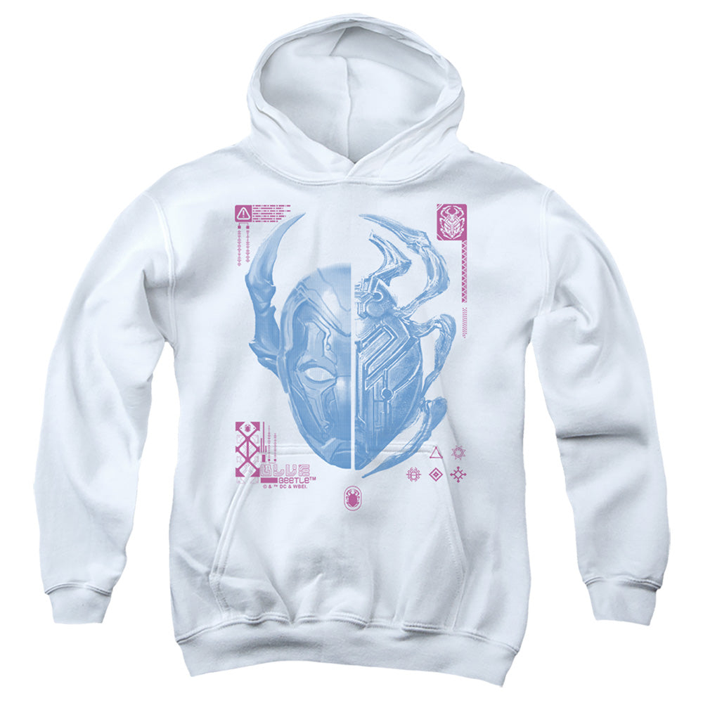 Blue Beetle Split Beetle Youth Cotton Poly Pull-Over Hoodie