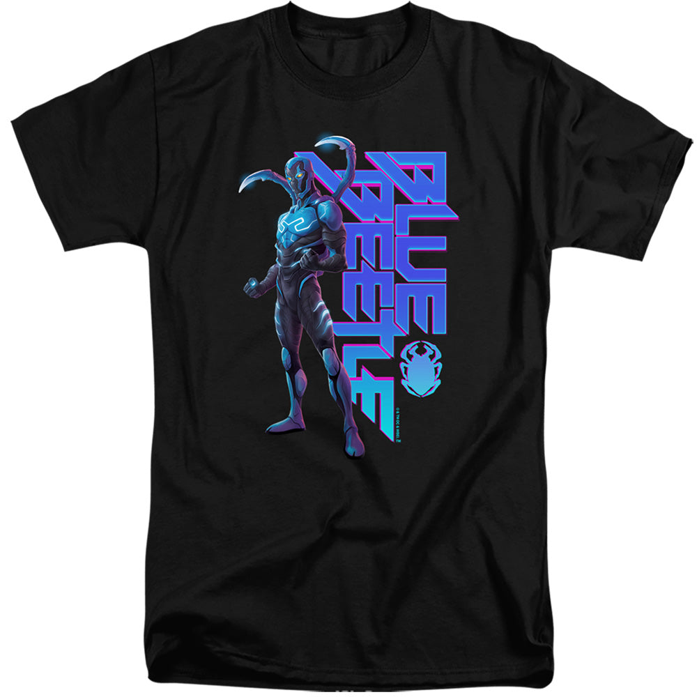 Blue Beetle Standing Men's 18/1 Tall Cotton Short-Sleeve T-Shirt