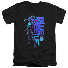 Blue Beetle Standing Men's 30/1 Cotton Slim V-Neck T-Shirt