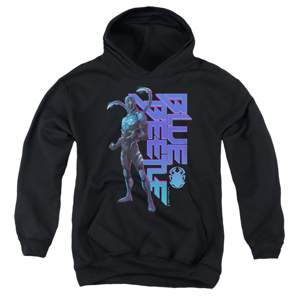 Blue Beetle Standing Youth Cotton Poly Pull-Over Hoodie