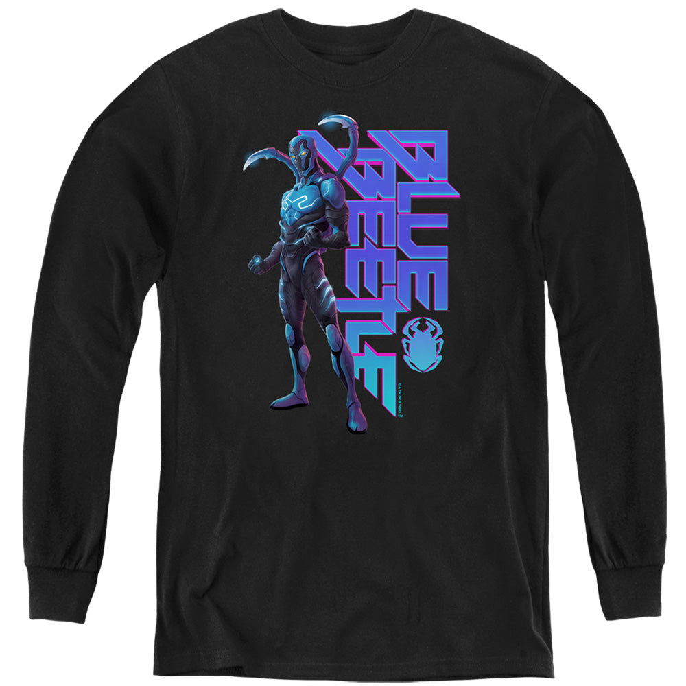 Blue Beetle Standing Youth Long-Sleeve T-Shirt