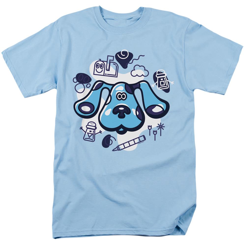 Blue's Clues And Friends Men's 18/1 Cotton Short-Sleeve T-Shirt