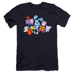 Blue's Clues Characters Men's Ultra-Soft 30/1 Cotton Slim Short-Sleeve T-Shirt