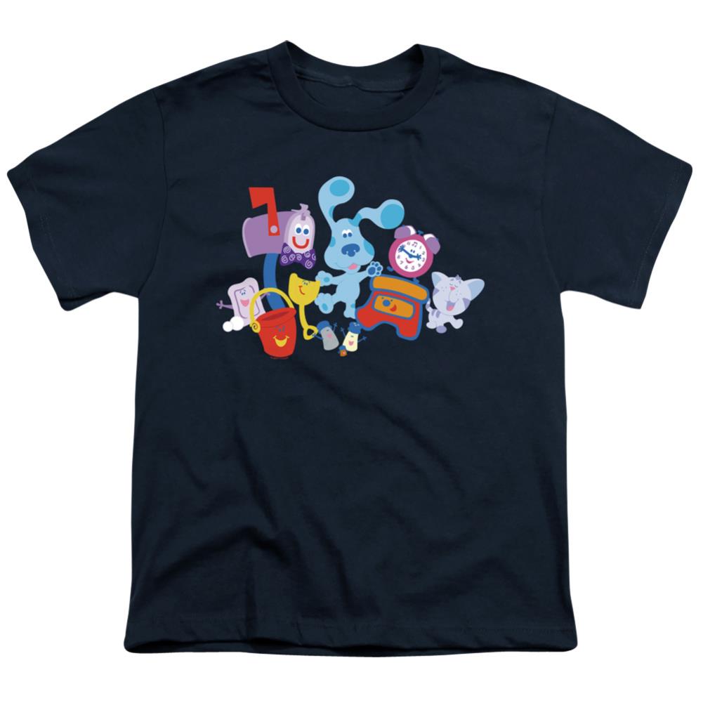 Blue's Clues Characters Youth 18/1 100% Cotton Short-Sleeve T-Shirt