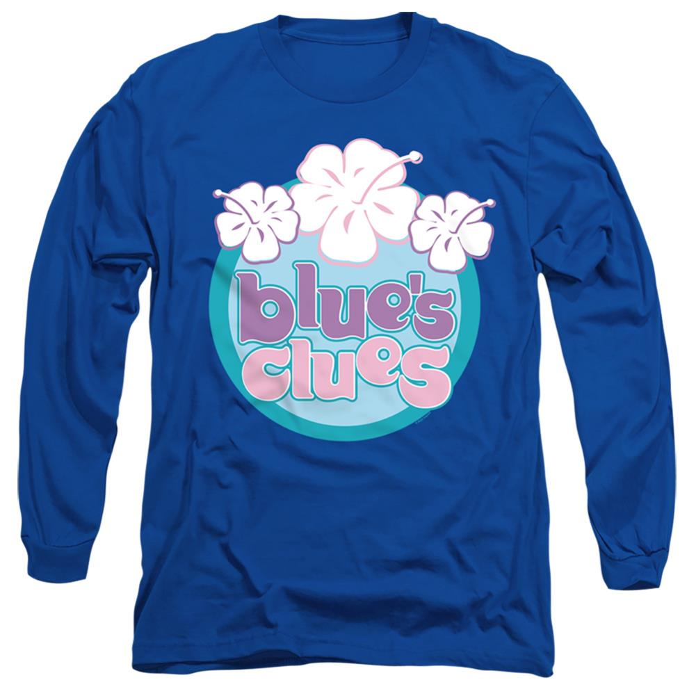 Blue's Clues Hawaiian Flowers Men's 18/1 Cotton Long-Sleeve T-Shirt