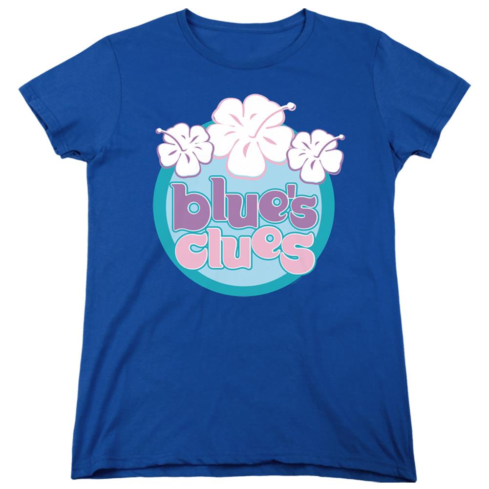 Blue's Clues Hawaiian Flowers Women's 18/1 Cotton Short-Sleeve T-Shirt
