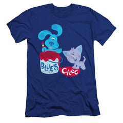 Blue's Clues Paint It! Men's Ultra-Soft 30/1 Cotton Slim Short-Sleeve T-Shirt