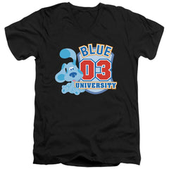 Blue's Clues University Men's 30/1 Cotton Slim V-Neck T-Shirt