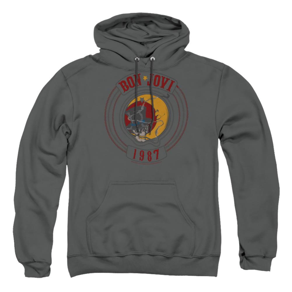 Bon Jovi 1987 Men's Pull-Over 75 25 Poly Hoodie