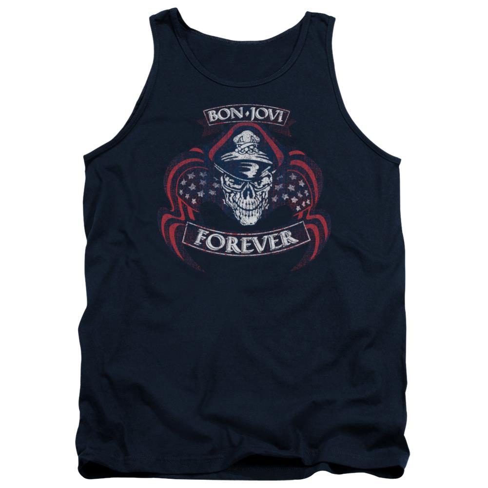 Bon Jovi Forever Skull Men's 18/1 Cotton Tank Top