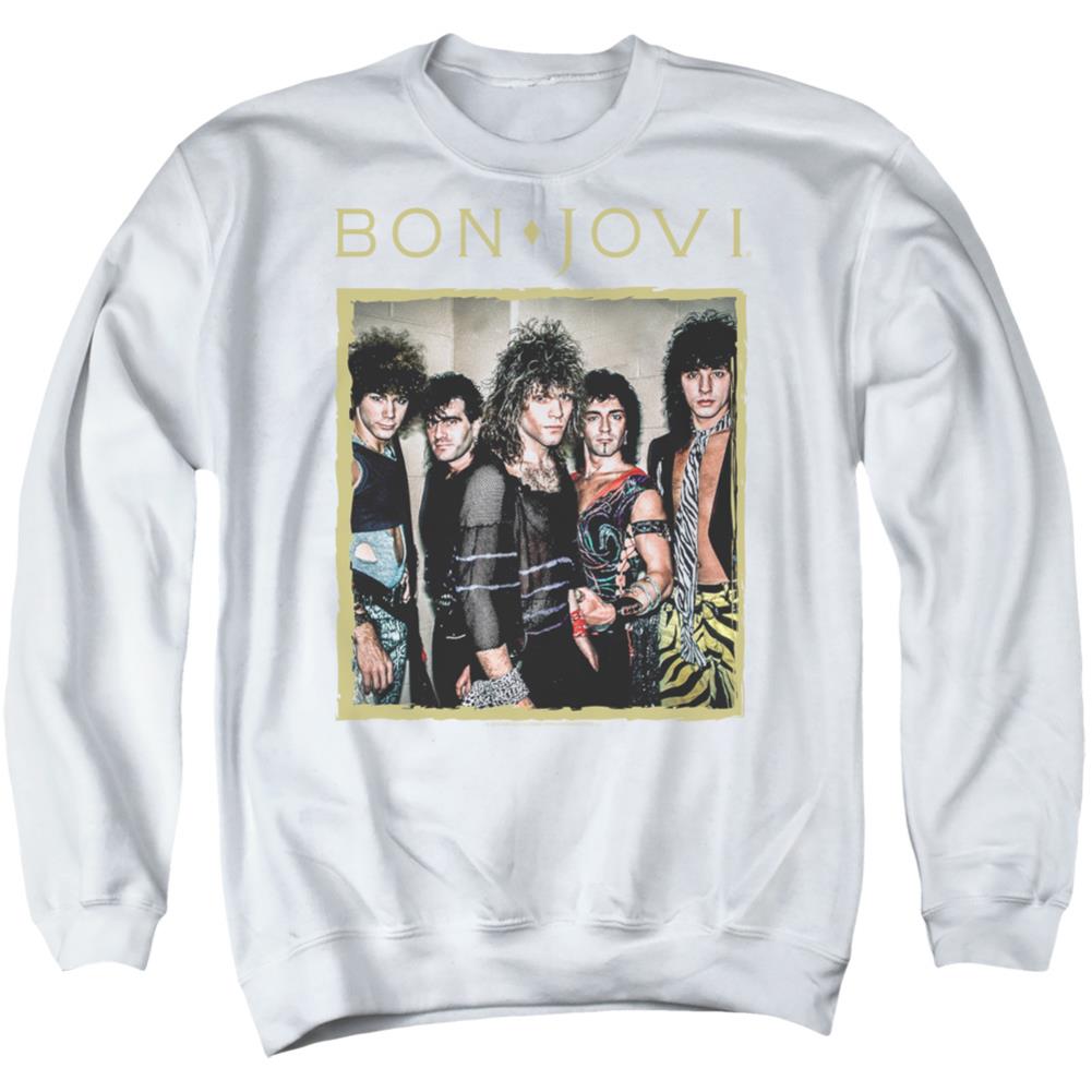 Bon Jovi Framed Men's Crewneck 50 50 Poly Long-Sleeve T-Shirt